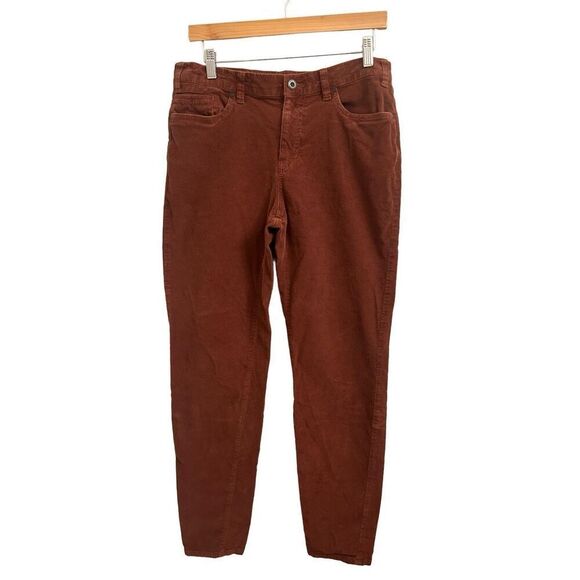 EUC Orvis corduroy slim ankle pants size 12 elastic back - Picture 1 of 7